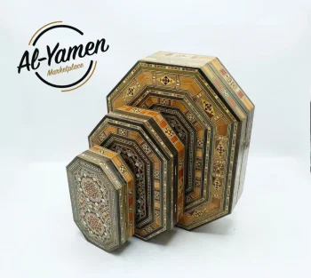 طقم علب خشب زان