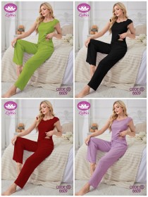 بيجامة قطن من دانتيل